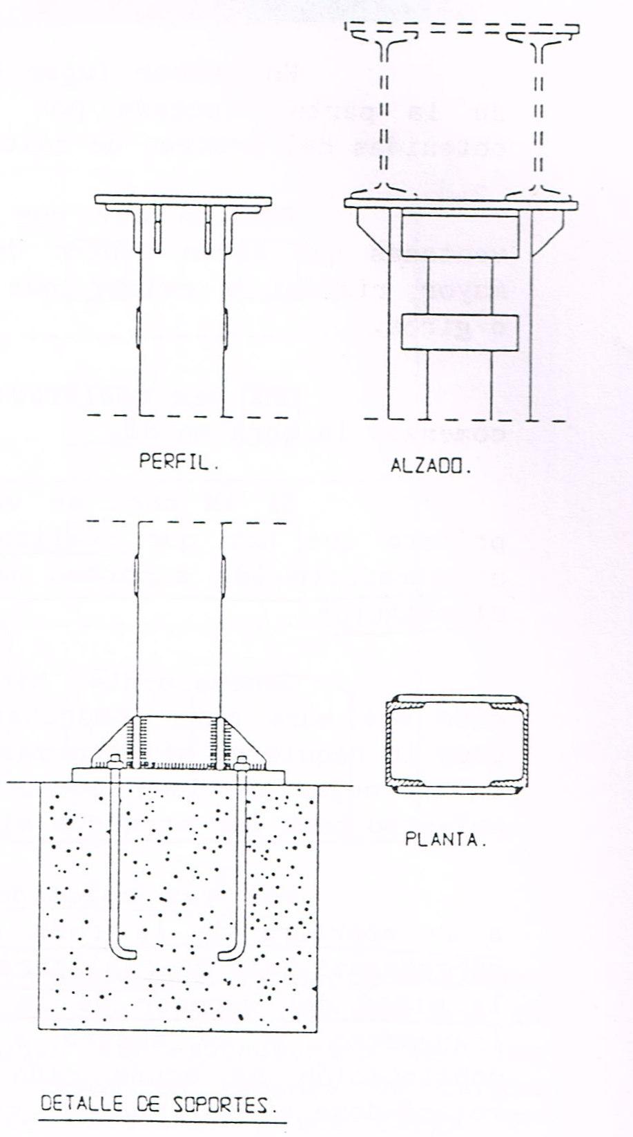 Detalle de soportes para vigas cargaderas