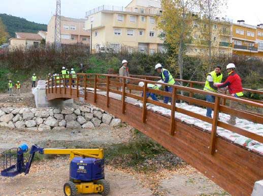 prueba de carga de puente en Valencia