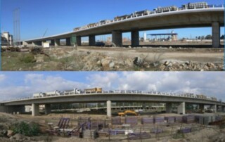 Prueba de carga de puentes en Valencia