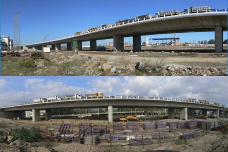 Prueba de carga de puentes en Valencia